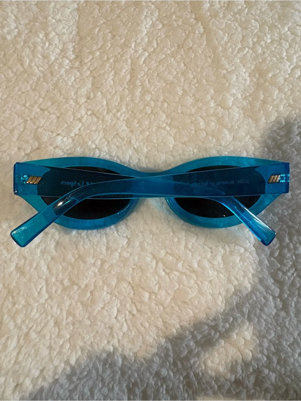 Authentic Le Specs Women's Lucite Blue Sunglasses